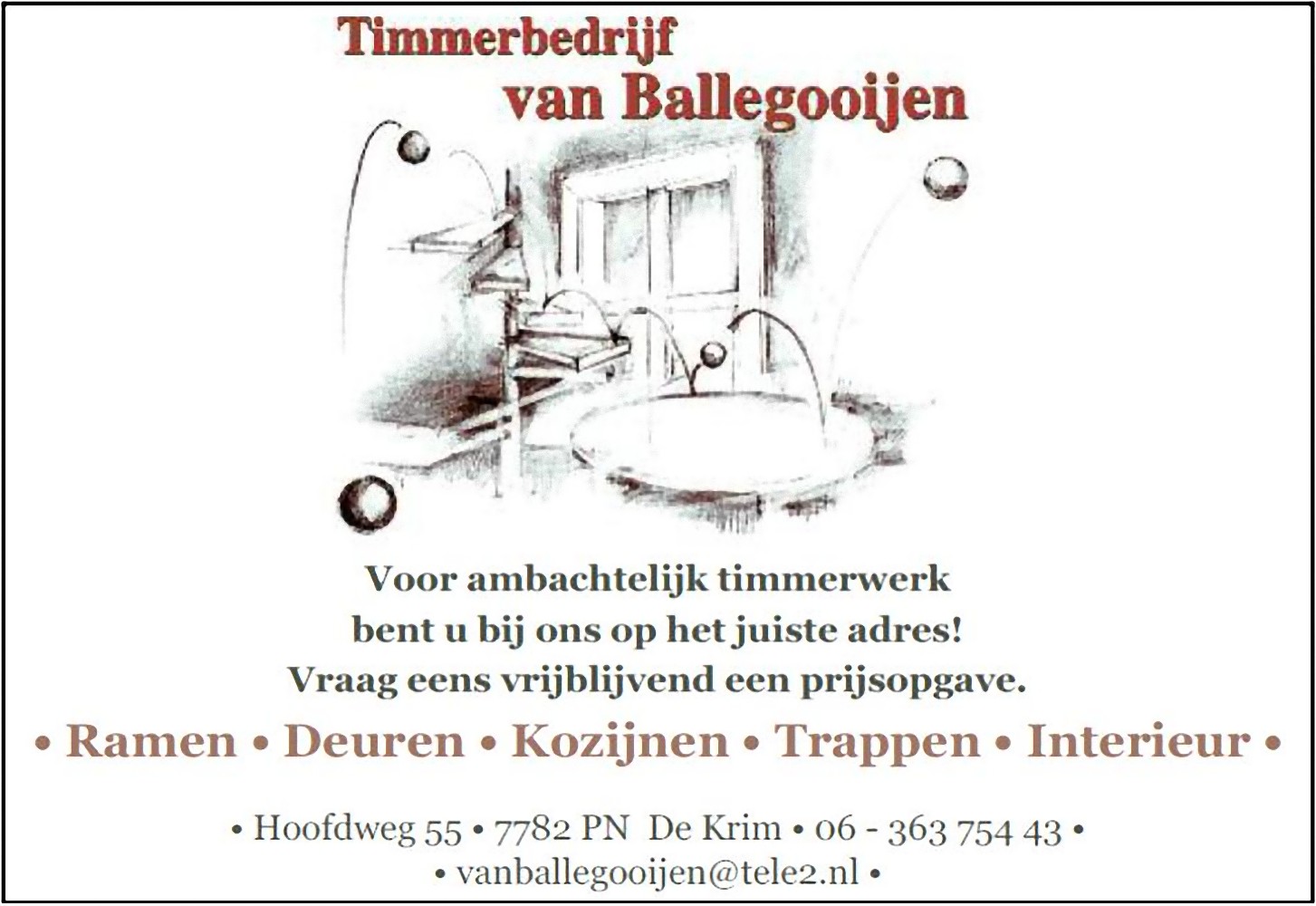 Timmerbedrijf van Ballegooijen